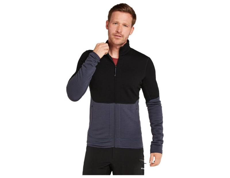 Icebreaker Sweater Herren Fleecejacke Merino 400 RealFleece Descender Zip von Icebreaker
