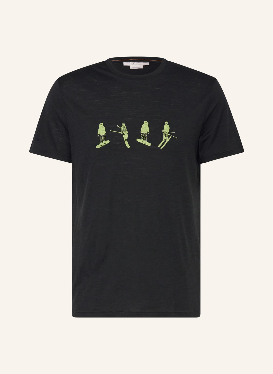 Icebreaker T-Shirt mer150 Tech Lite  Snow Aus Merinowolle schwarz von Icebreaker