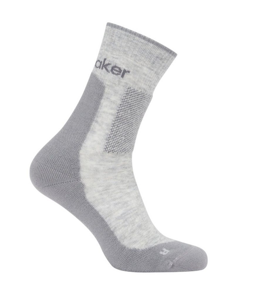 Icebreaker Wandersocken Crew Hike+ Medium (Merinowolle, strapazierfähig, leicht) grau Herren von Icebreaker