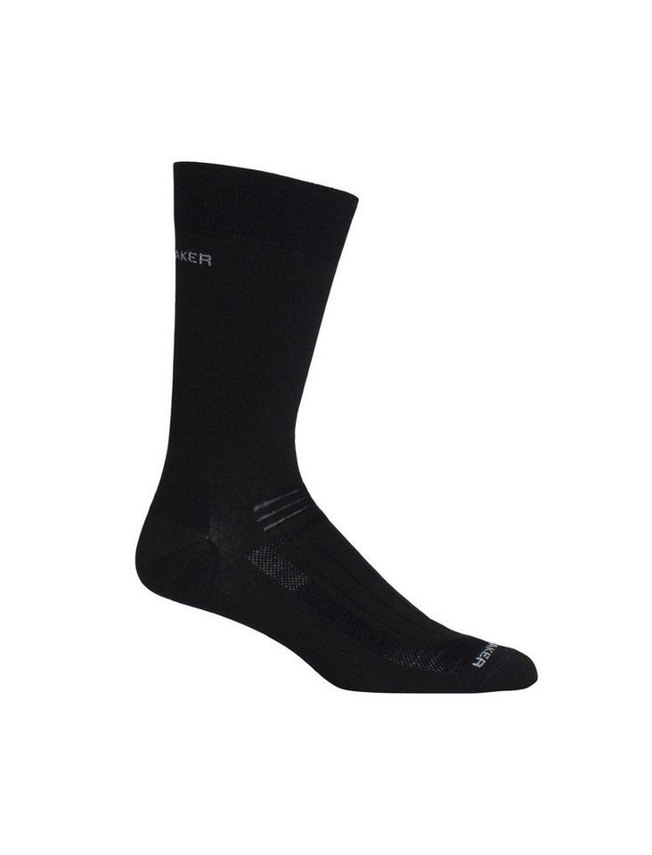 Icebreaker Wandersocken Crew Hike Liner - Merinowolle, robust, leicht - schwarz Herren von Icebreaker