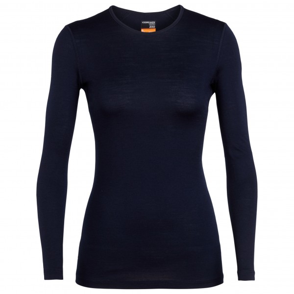 Icebreaker - Women's 200 Oasis L/S Crewe - Merinounterwäsche Gr M blau von Icebreaker