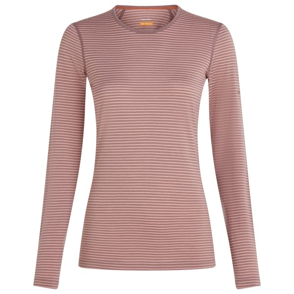 Icebreaker - Women's 200 Oasis L/S Crewe - Merinounterwäsche Gr S rosa/braun von Icebreaker