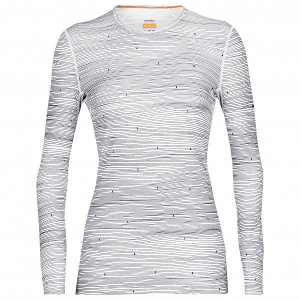 Icebreaker - Women's 200 Oasis L/S Crewe Ski Tracks - Merinounterwäsche Gr L;M;S;XL;XS braun/rosa;lila von Icebreaker