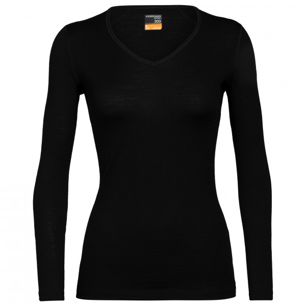Icebreaker - Women's 200 Oasis L/S V - Merinounterwäsche Gr XS schwarz Icebreaker - Women's 200 Oasis L/S V - Merinounterwäsche Gr XS schwarz von Icebreaker
