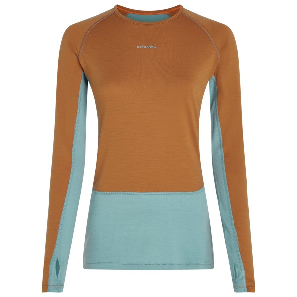 Icebreaker - Women's Merino 200 Zoneknit L/S Crewe - Merinounterwäsche Gr XS braun von Icebreaker