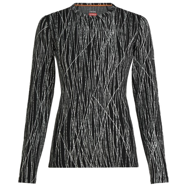 Icebreaker - Women's Merino 260 Tech Vertex L/S Crewe AOP - Merinounterwäsche Gr XS grau von Icebreaker