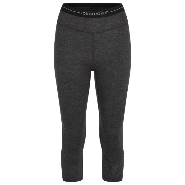 Icebreaker - Women's Merino 260 Zoneknit 3/4 Leggings - Merinounterwäsche Gr L schwarz/grau von Icebreaker