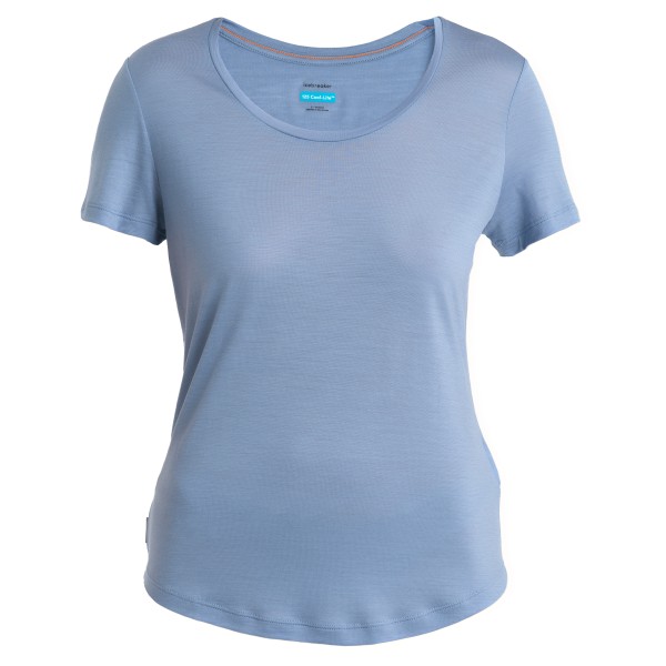 Icebreaker - Women's Merino Cool-Lite Sphere III S/S Scoop - Merinoshirt Gr L blau von Icebreaker