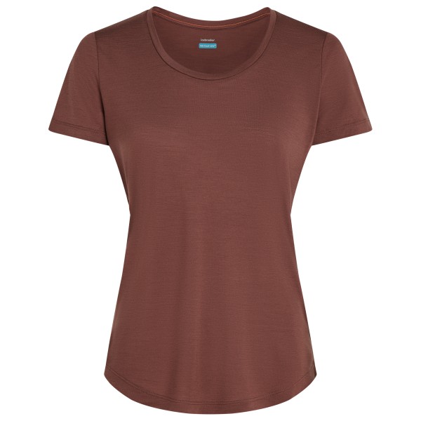 Icebreaker - Women's Merino Cool-Lite Sphere III S/S Scoop - Merinoshirt Gr M braun von Icebreaker
