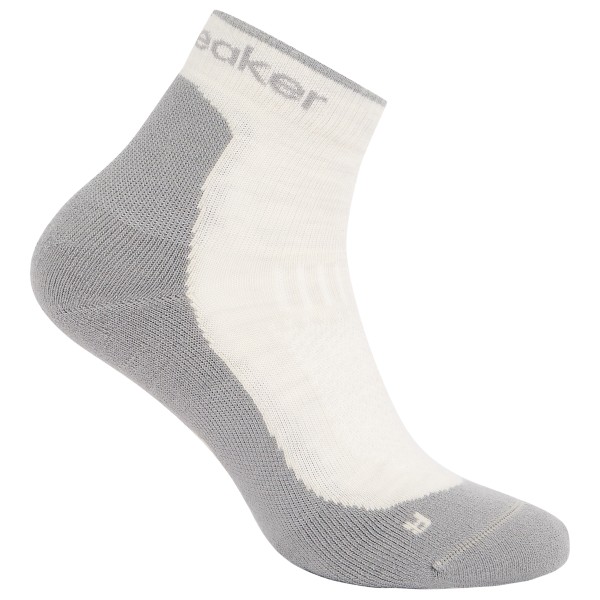 Icebreaker - Women's Merino Hike+ Light Mini - Wandersocken Gr L grau/weiß von Icebreaker