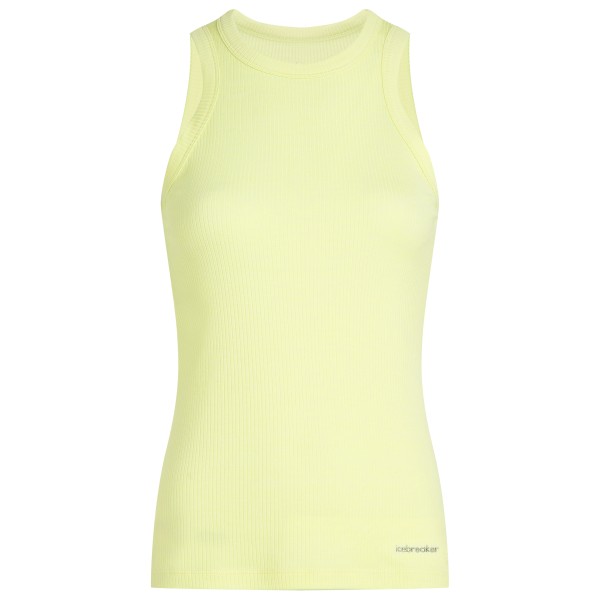 Icebreaker - Women's Merino Rib Lotus Tank - Tank Top Gr L gelb von Icebreaker