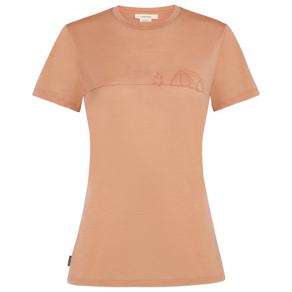 Icebreaker - Women's Merino150 TechLite S/S Single Line Camp - Merinoshirt Gr XS beige Icebreaker - Women's Merino150 TechLite S/S Single Line Camp - Merinoshirt Gr XS beige von Icebreaker