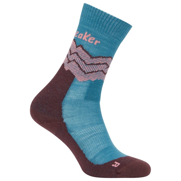 Icebreaker - Women's MerinoHike+ MediumCrew Across The Peaks - Wandersocken Gr L bunt von Icebreaker