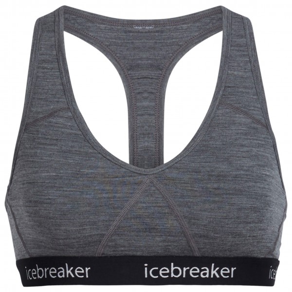 Icebreaker - Women's Sprite Racerback Bra - Merinounterwäsche Gr L grau/blau von Icebreaker