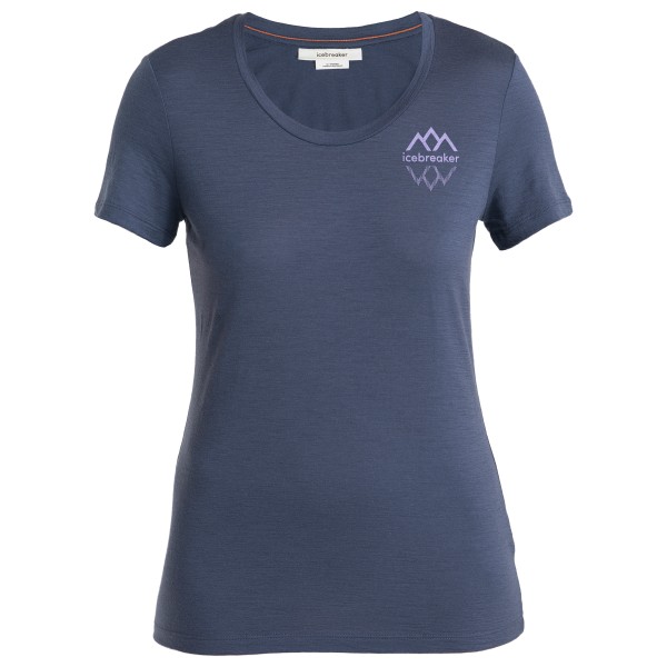 Icebreaker - Women's Tech Lite III S/S Scoop IB Logo - Merinoshirt Gr XL blau von Icebreaker