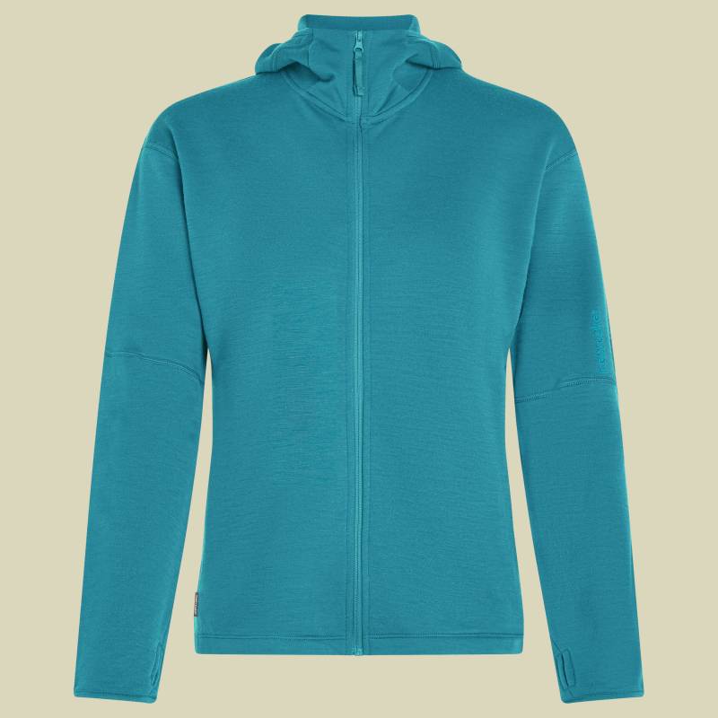 Merino 360 RealFleece Elemental LS Zip Hoodie Women L topaz von Icebreaker