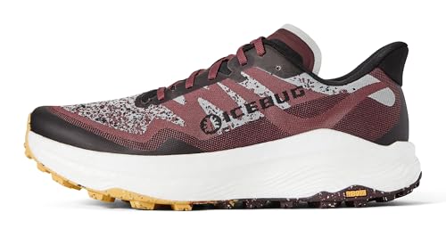 Icebug Järv RB9X – Damen Trailrunning-Schuh für Wald & Gelände, rutschfeste RB9X-Profilsohle – Dark Cherry/Yellow, EU 40,5 von Icebug