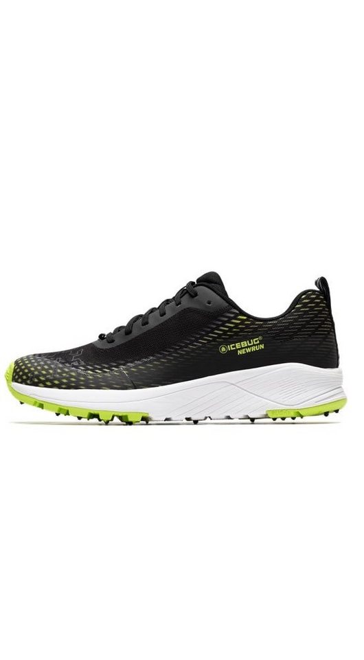 Icebug NewRun BUGrip - mit 17 dynamischen Hartmetall-Spikes - schwarz/lime Laufschuh von Icebug