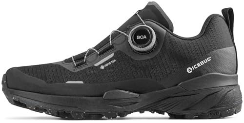 Icebug Rover 2 RB9X GTX – Damen Outdoorschuh, wasserdicht & rutschfest, mit BOA® Fit System – Schwarz, EU 40 von Icebug