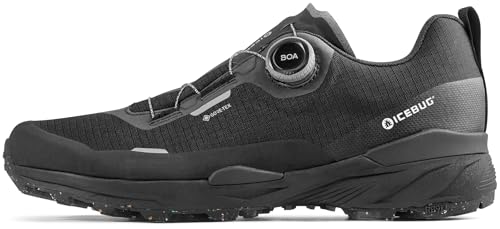 Icebug Rover 2 RB9X GTX Herren Outdoorschuh – wasserdicht & rutschfest, mit BOA® Fit System – Schwarz, EU 42,5 von Icebug