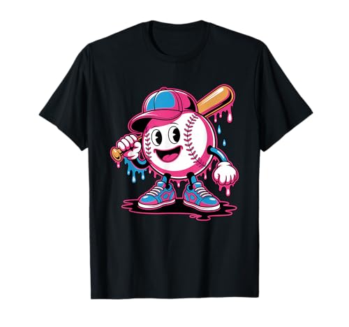 Baseball Ice Cream Shirt Cool Baseball Drip für Jungen T-Shirt von Icecream Baseball Gear