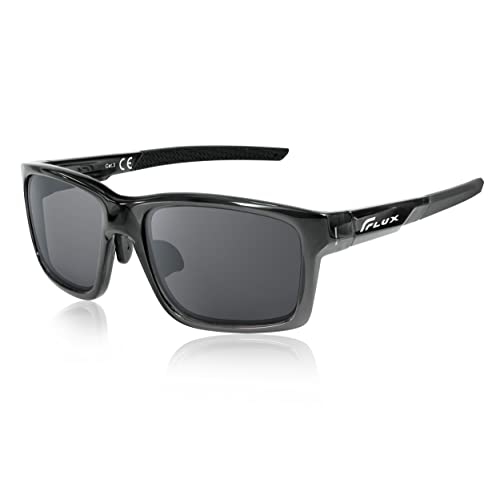 ICECUBE Verano Sonnenbrille für Damen und Herren, polarisierter UV400-Schutz, leichter Rahmen, Sport-Sonnenbrille für Baseball (Crystal Grey, Grey Mirror) von ICECUBE