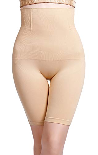 Icegrey Damen Shapewear Hohe Taille Bauchkontrolle Miederslips Gemütlich Butt Lifter Taillenformer Bauch Weg Stark Miederpants Unterhose Taillenformer Beige 56 von Icegrey