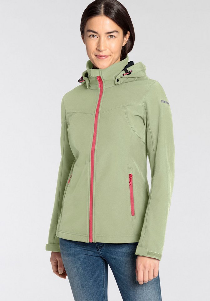 Icepeak Softshelljacke D SOFTSHELLJACKE BRENHAM mit hohem Stehkragen von Icepeak