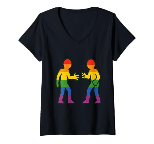 Damen LGBT Morra Antikes Handspiel Mit Zahlen Und Reaktion T-Shirt mit V-Ausschnitt Damen LGBT Morra Antikes Handspiel Mit Zahlen Und Reaktion T-Shirt mit V-Ausschnitt von Ich Bin, Wie Ich Bin, Und Du Hast Nichts Dazu Zu S