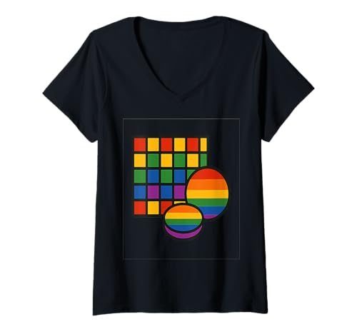 Damen LGBT Reversi Strategisches Schwarz Weiß Brettspiel T-Shirt mit V-Ausschnitt Damen LGBT Reversi Strategisches Schwarz Weiß Brettspiel T-Shirt mit V-Ausschnitt von Ich Bin, Wie Ich Bin, Und Du Hast Nichts Dazu Zu S