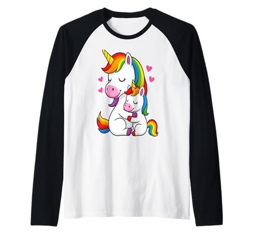 LGBT Einhorn Umarmt Baby Mit Regenbogenmähne Raglan von Ich Bin, Wie Ich Bin, Und Du Hast Nichts Dazu Zu S