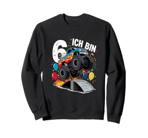 Monster Truck Geburtstag 6 Jahre Alt Kinder Party Motiv Sweatshirt Monster Truck Geburtstag 6 Jahre Alt Kinder Party Motiv Sweatshirt von Ich Bin 6 Jahre Monster Truck Party Geburtstag
