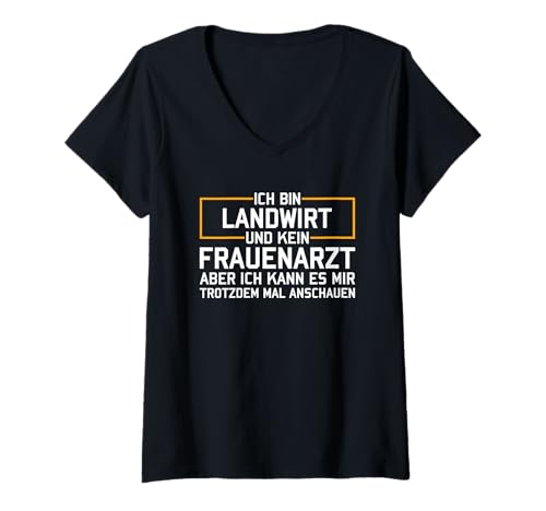 Damen Ich Bin Landwirt Und Kein Frauenarzt T-Shirt mit V-Ausschnitt Damen Ich Bin Landwirt Und Kein Frauenarzt T-Shirt mit V-Ausschnitt von Ich Bin Landwirt Und Kein Frauenarzt