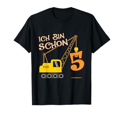 Ich Bin Schon 5 Jähriger Geburtstag Fünf Jahre Jungen T-Shirt von Ich Bin Schon 5 Jungen 5. Geburtstag Geschenk