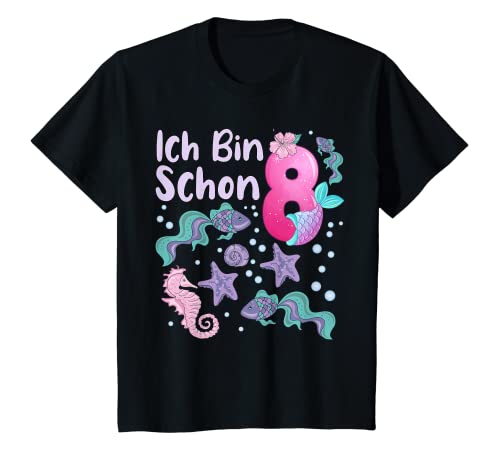 Kinder 8. Geburtstag Meerjungfrau Mädchen 8 Jahre alt Geburtstag T-Shirt Kinder 8. Geburtstag Meerjungfrau Mädchen 8 Jahre alt Geburtstag T-Shirt von Ich Bin Schon 8 Jahre Mädchen Meerjungfrau