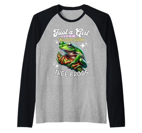 Baumfrosch Frosch Tree Frog Girl Mädchen Liebt Baumfrosch Raglan Baumfrosch Frosch Tree Frog Girl Mädchen Liebt Baumfrosch Raglan von Ich Liebe Baumfrosch Designs Für Damen