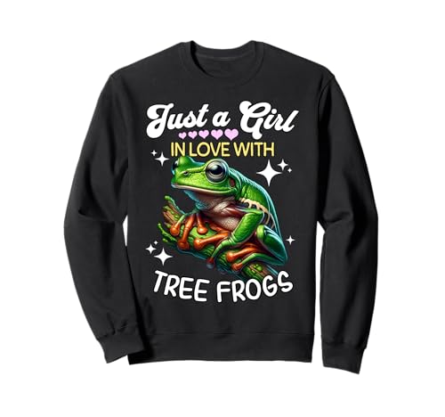 Baumfrosch Frosch Tree Frog Girl Mädchen Liebt Baumfrosch Sweatshirt Baumfrosch Frosch Tree Frog Girl Mädchen Liebt Baumfrosch Sweatshirt von Ich Liebe Baumfrosch Designs Für Damen