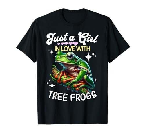 Baumfrosch Frosch Tree Frog Girl Mädchen Liebt Baumfrosch T-Shirt Baumfrosch Frosch Tree Frog Girl Mädchen Liebt Baumfrosch T-Shirt von Ich Liebe Baumfrosch Designs Für Damen
