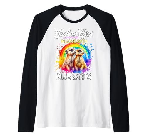 Meerkat Girl Mädchen Liebt Erdmännchen Raglan Meerkat Girl Mädchen Liebt Erdmännchen Raglan von Ich Liebe Erdmännchen Designs Für Damen