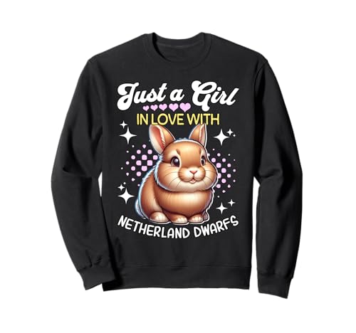 Netherland Dwarf Girl Mädchen Liebt Farbenzwerge Kaninchen Sweatshirt Netherland Dwarf Girl Mädchen Liebt Farbenzwerge Kaninchen Sweatshirt von Ich Liebe Farbenzwerge Kaninchen Designs Für Damen