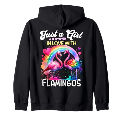 Flamingo Girl Mädchen Liebt Flamingo Kapuzenjacke Flamingo Girl Mädchen Liebt Flamingo Kapuzenjacke von Ich Liebe Flamingo Designs Für Damen