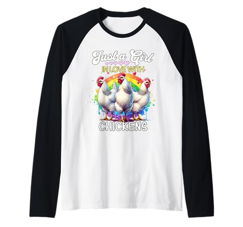 Chicken Girl Mädchen Liebt Hühner Lustiges Geschenk Raglan Chicken Girl Mädchen Liebt Hühner Lustiges Geschenk Raglan von Ich Liebe Hühner Designs Für Damen Lustiges