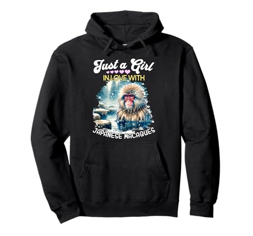 Japanese Macaque Girl Mädchen Liebt Japanmakak Pullover Hoodie Japanese Macaque Girl Mädchen Liebt Japanmakak Pullover Hoodie von Ich Liebe Japanmakak Designs Für Damen