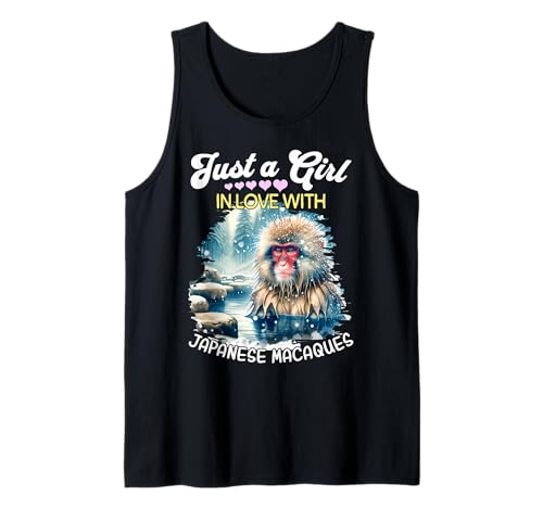 Japanese Macaque Girl Mädchen Liebt Japanmakak Tank Top Japanese Macaque Girl Mädchen Liebt Japanmakak Tank Top von Ich Liebe Japanmakak Designs Für Damen