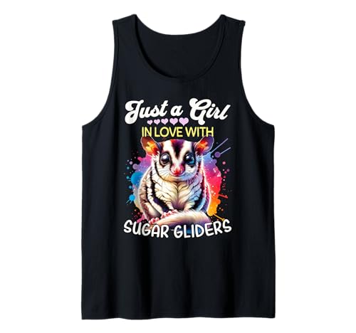 Sugar Glider Girl Mädchen Liebt Gleitbeutler Tank Top von Ich Liebe Kurzkopfgleitbeutler Designs Für Damen