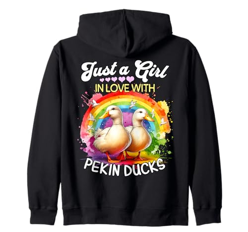 Pekin Duck Girl Mädchen Liebt Pekingente Kapuzenjacke Pekin Duck Girl Mädchen Liebt Pekingente Kapuzenjacke von Ich Liebe Pekingente Designs Für Damen