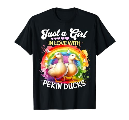 Pekin Duck Girl Mädchen Liebt Pekingente T-Shirt von Ich Liebe Pekingente Designs Für Damen