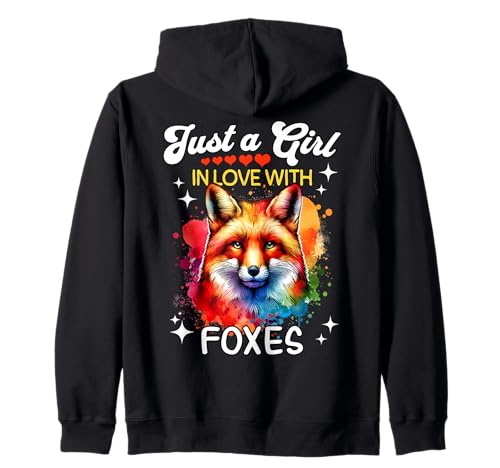 Fox Girl Mädchen Liebt Rotfuchs Fuchs Kapuzenjacke Fox Girl Mädchen Liebt Rotfuchs Fuchs Kapuzenjacke von Ich Liebe Rotfuchs Fuchs Designs Für Damen