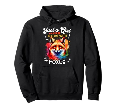 Fox Girl Mädchen Liebt Rotfuchs Fuchs Pullover Hoodie Fox Girl Mädchen Liebt Rotfuchs Fuchs Pullover Hoodie von Ich Liebe Rotfuchs Fuchs Designs Für Damen