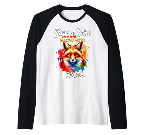 Fox Girl Mädchen Liebt Rotfuchs Fuchs Raglan Fox Girl Mädchen Liebt Rotfuchs Fuchs Raglan von Ich Liebe Rotfuchs Fuchs Designs Für Damen